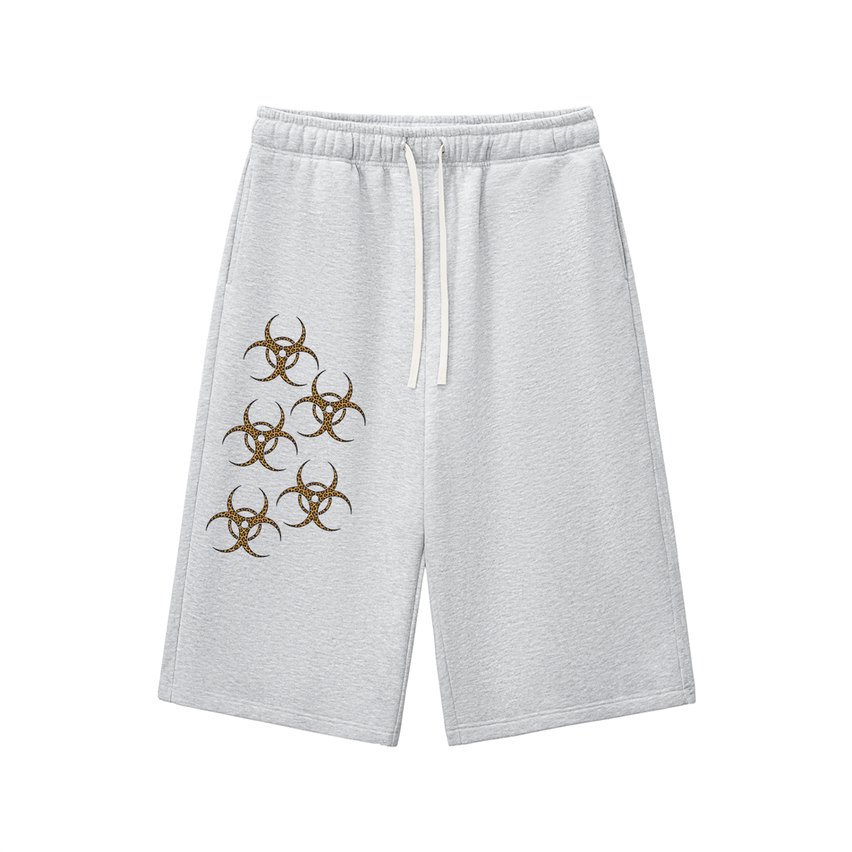 RADIOACTIVE LEOPARD 3/4 SHORTS (GREY)