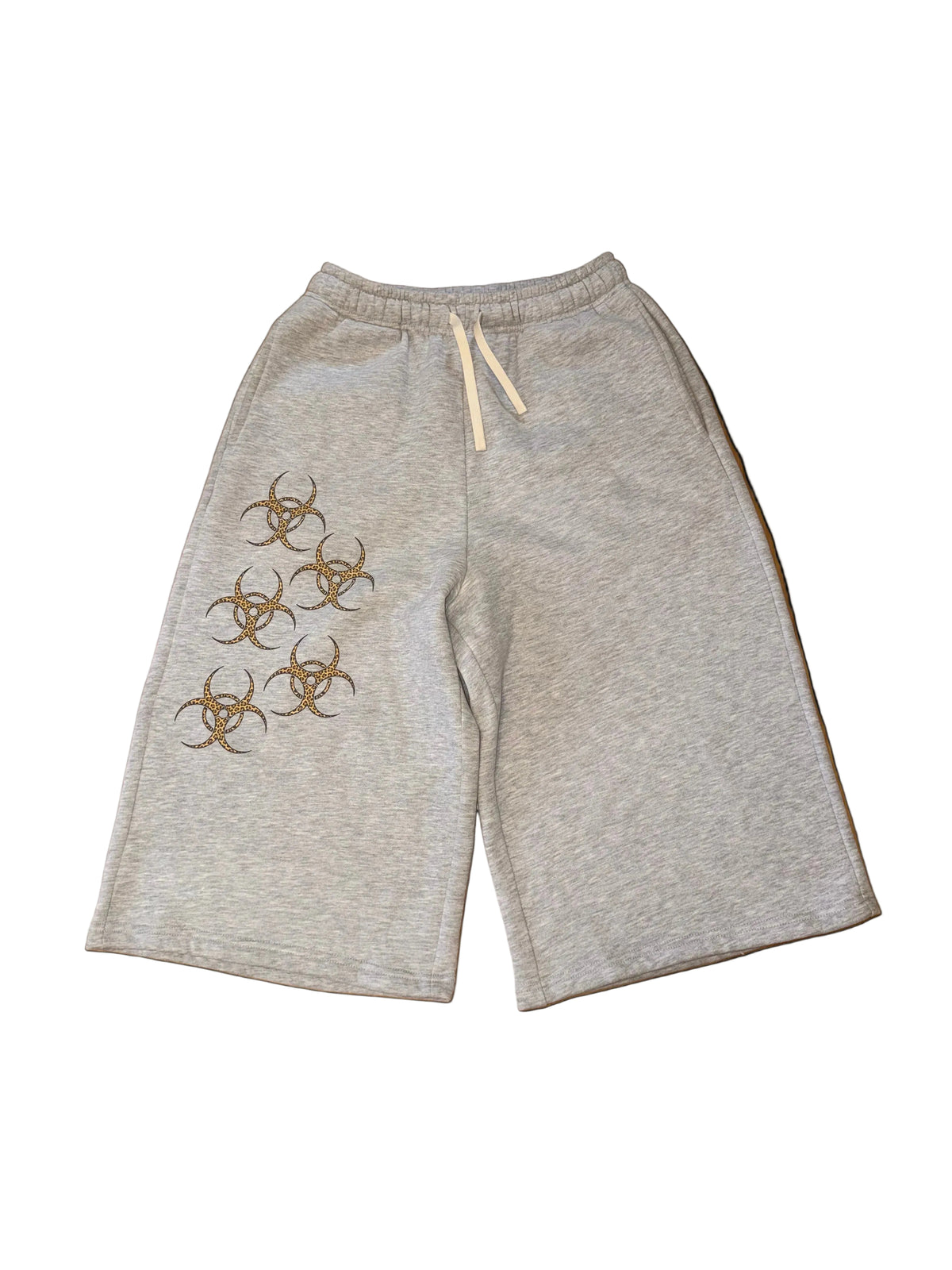 RADIOACTIVE LEOPARD 3/4 SHORTS (GREY)
