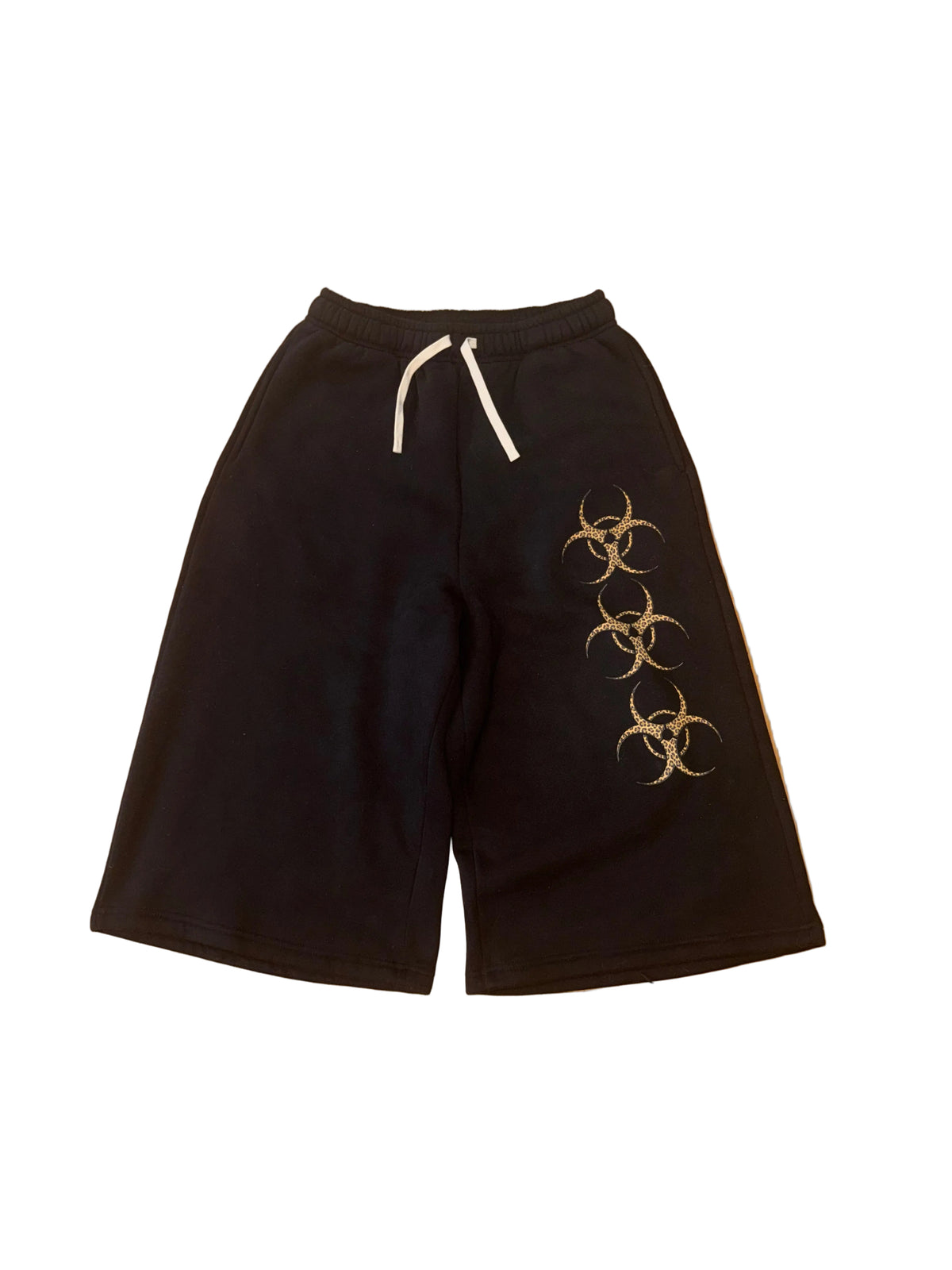 RADIOACTIVE LEOPARD 3/4 SHORTS (BLACK)