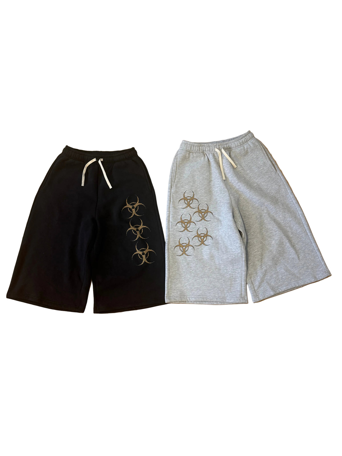 RADIOACTIVE LEOPARD 3/4 SHORTS (BLACK)